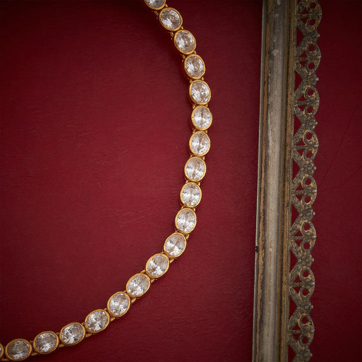 Pure 92.5 Silver, Gold Plated Pearvika Necklace