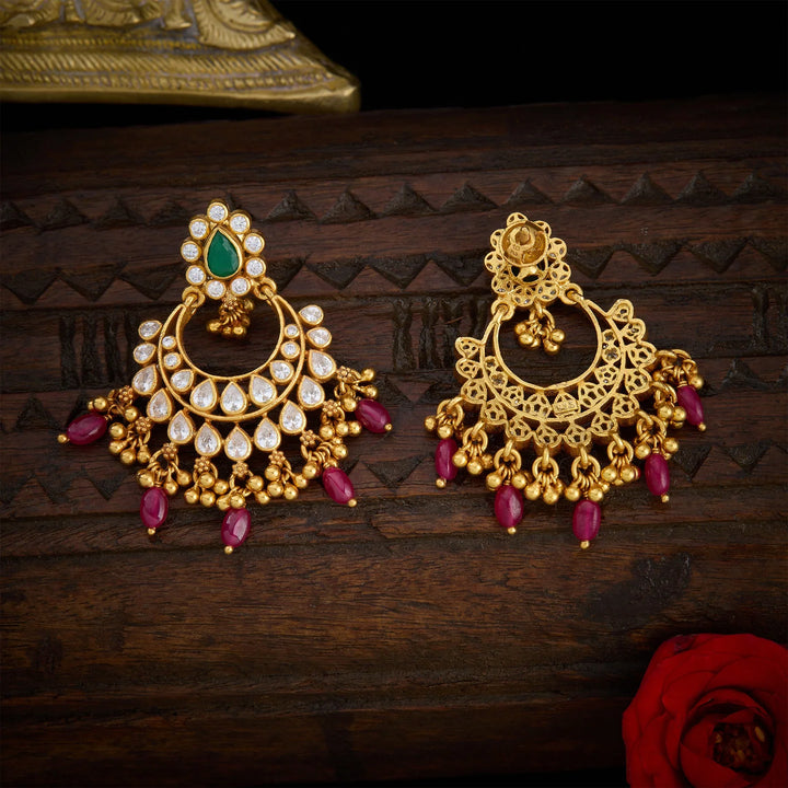 Pure 92.5 Silver, Gold Plated Chanvika Chandbali