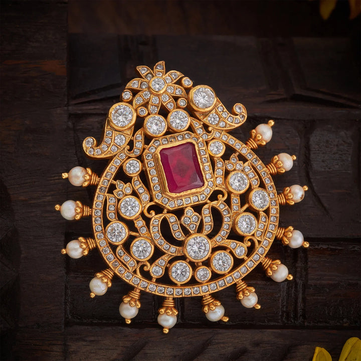Pure 92.5 Silver, Gold Plated Gulmanira Pendant