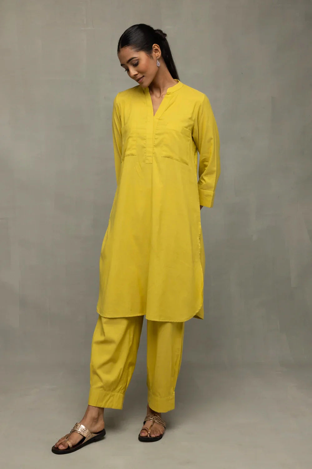 Plantain Yellow Bloom Banana Cotton Co-Ord Set | SHOBITAM