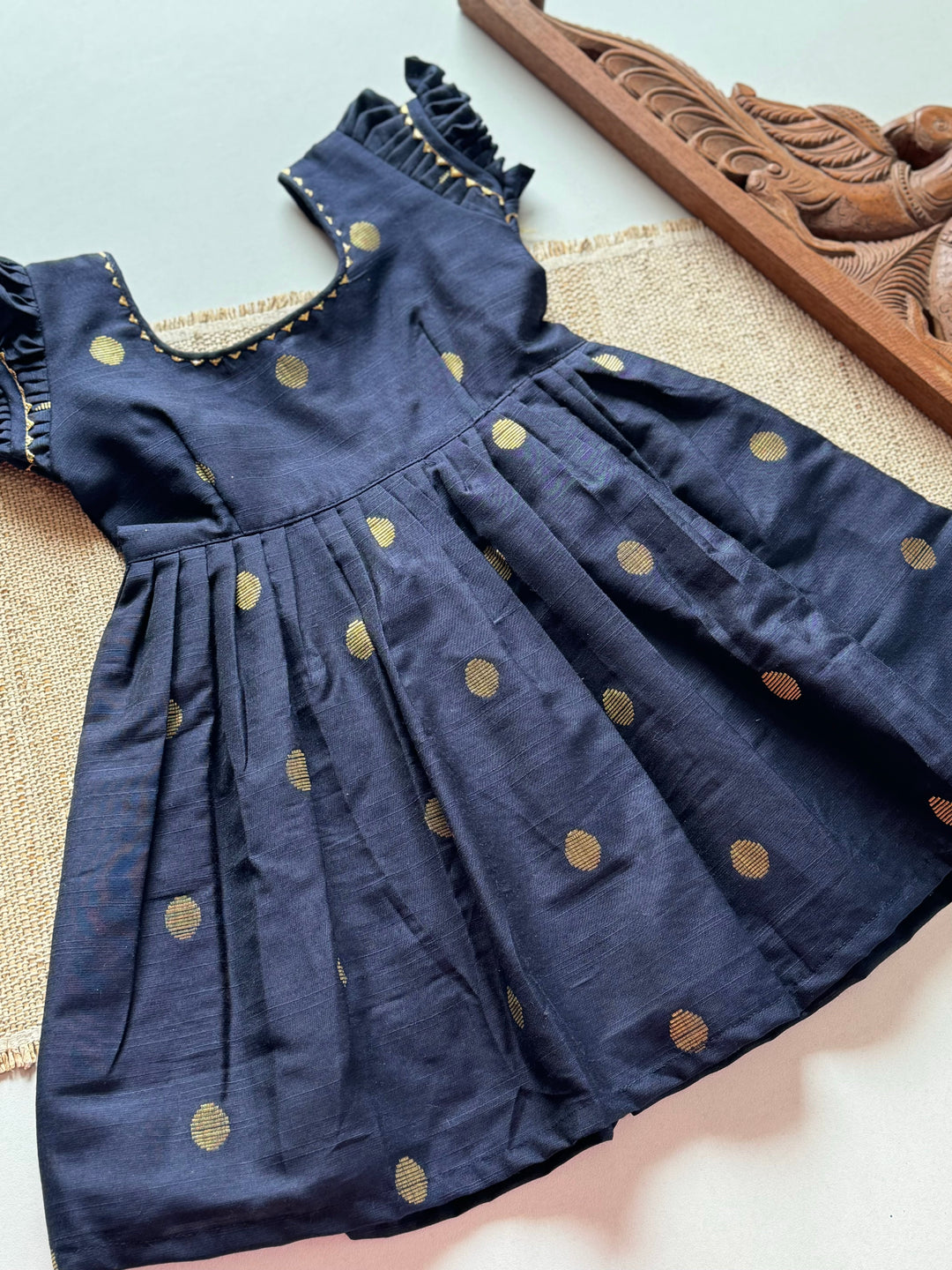 Kids Zari Polka Frock - Express | SHOBITAM