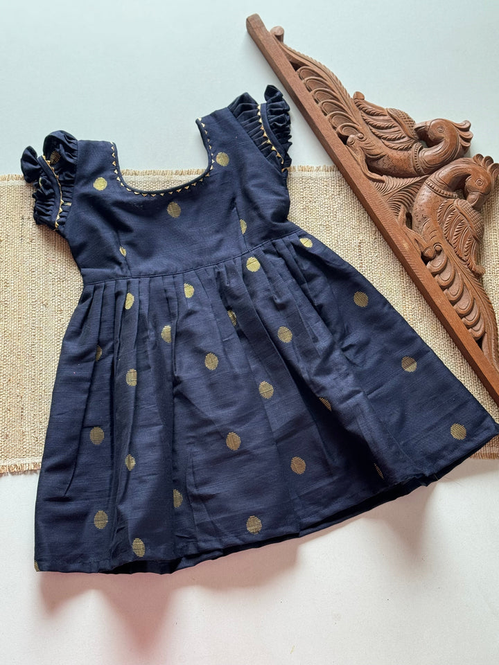 Kids Zari Polka Frock - Express | SHOBITAM