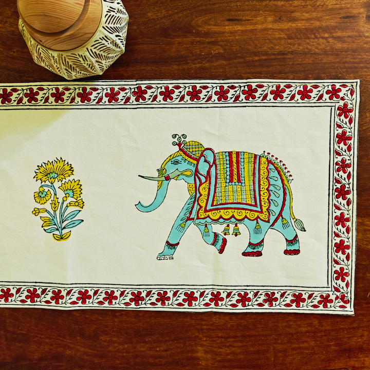 Sawari Block Print Table Runner | SHOBITAM