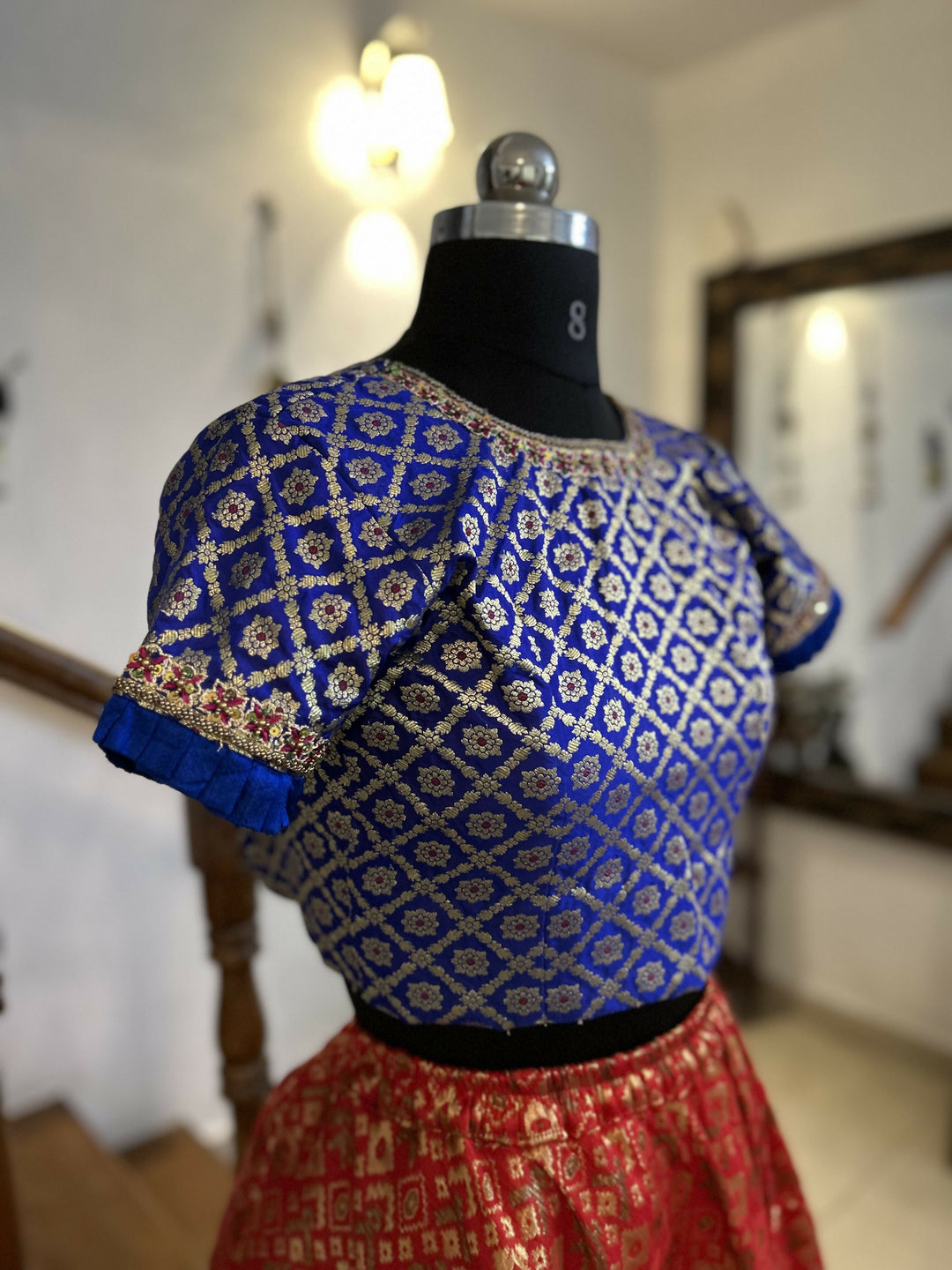 Yuti pure Banaras silk crop top for teens | SHOBITAM