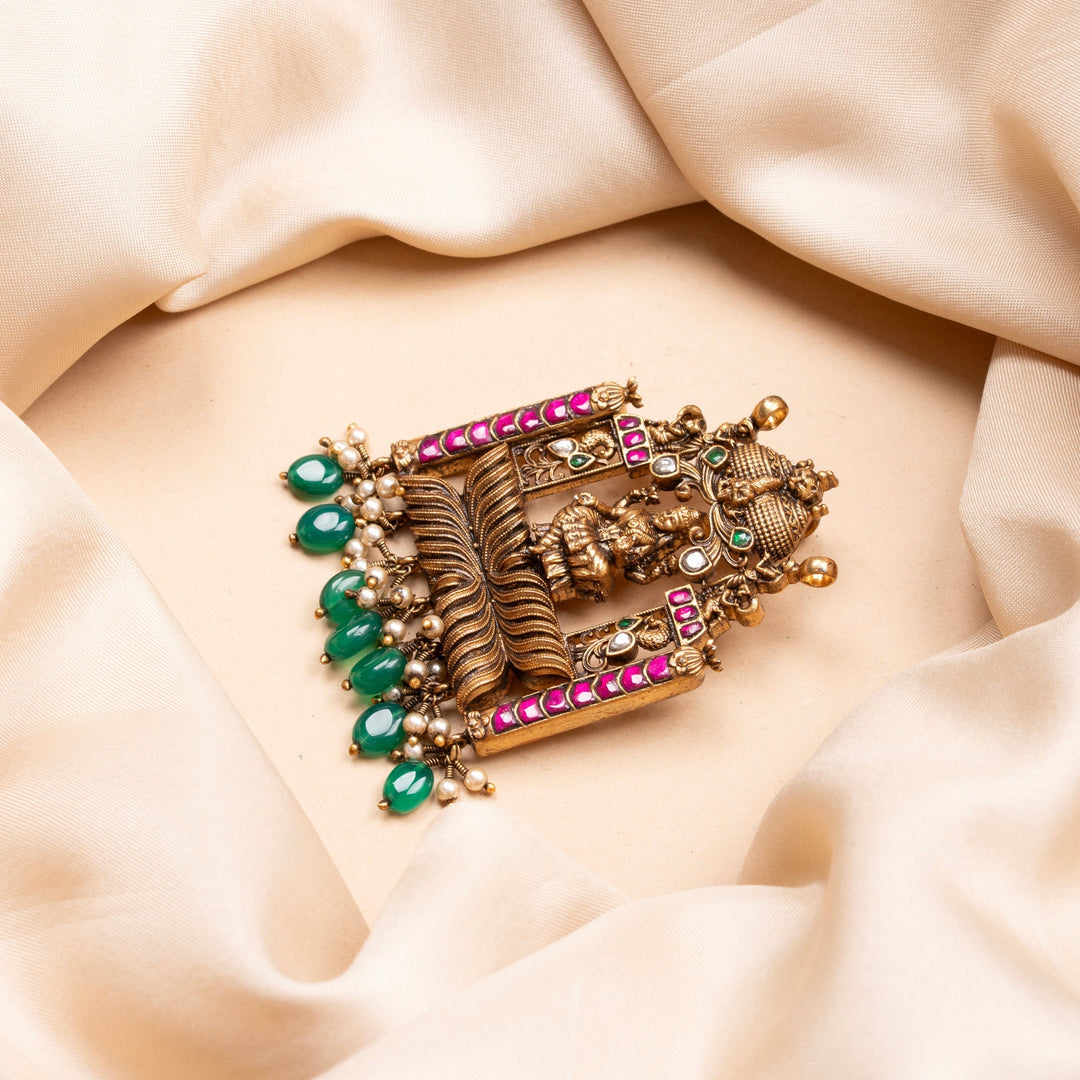 92.5 Silver, Gold Plated Tejasvi Padma Pendant | SHOBITAM