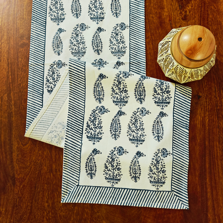 Varya Block Print Table Runner | SHOBITAM