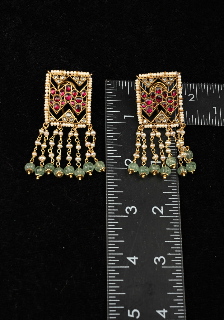 92.5 Pure Silver, Divani Jadau  Earrings