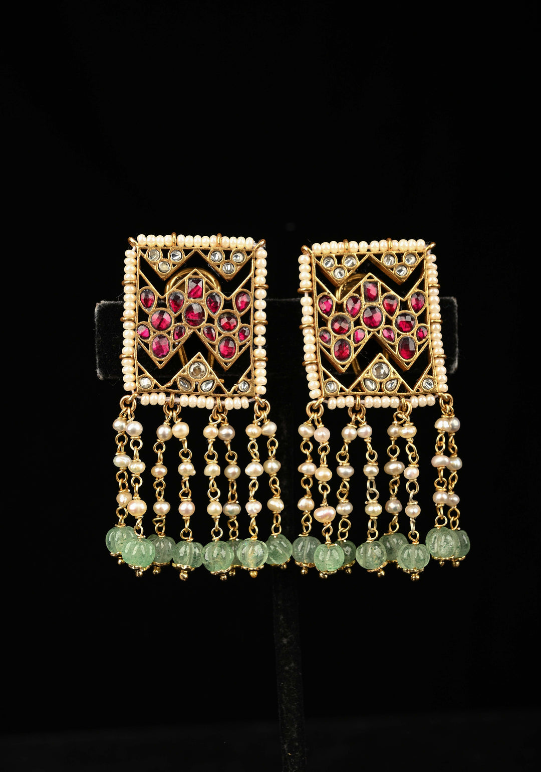 92.5 Pure Silver, Divani Jadau  Earrings
