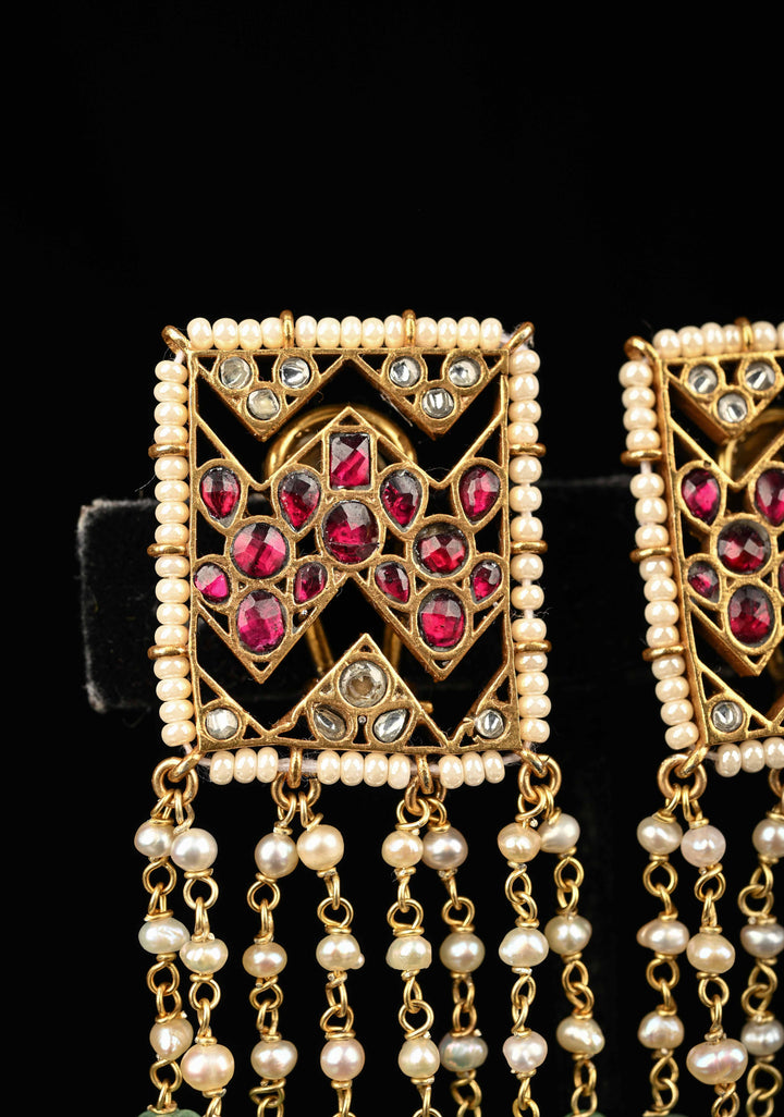 92.5 Pure Silver, Divani Jadau  Earrings