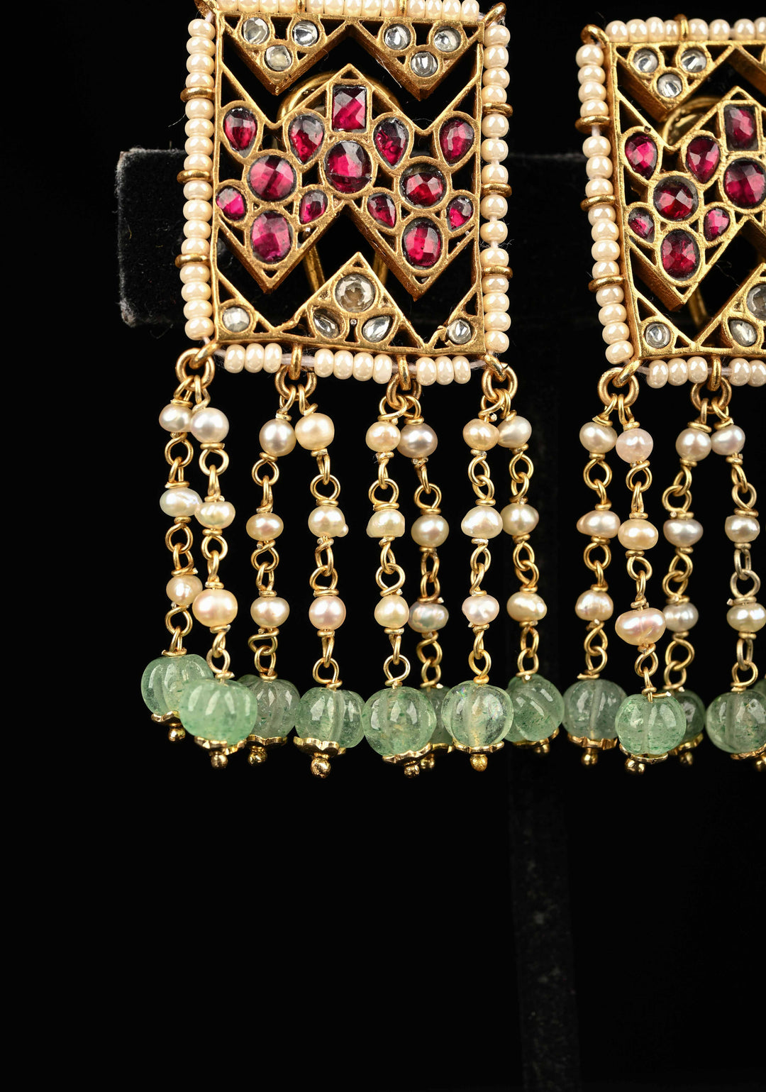 92.5 Pure Silver, Divani Jadau  Earrings