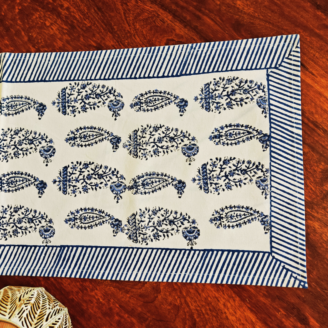 Varya Block Print Table Runner | SHOBITAM