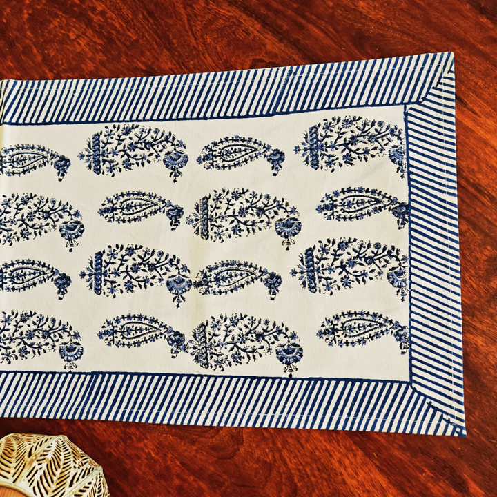 Varya Block Print Table Runner | SHOBITAM
