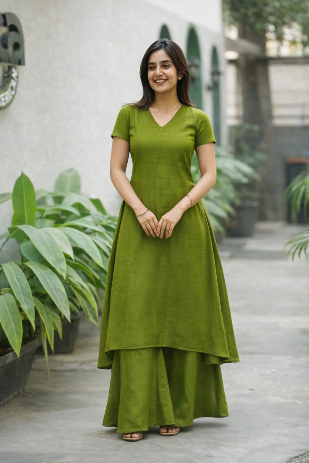 Nandhitha Green Kurta Set ( Set of 2) | SHOBITAM