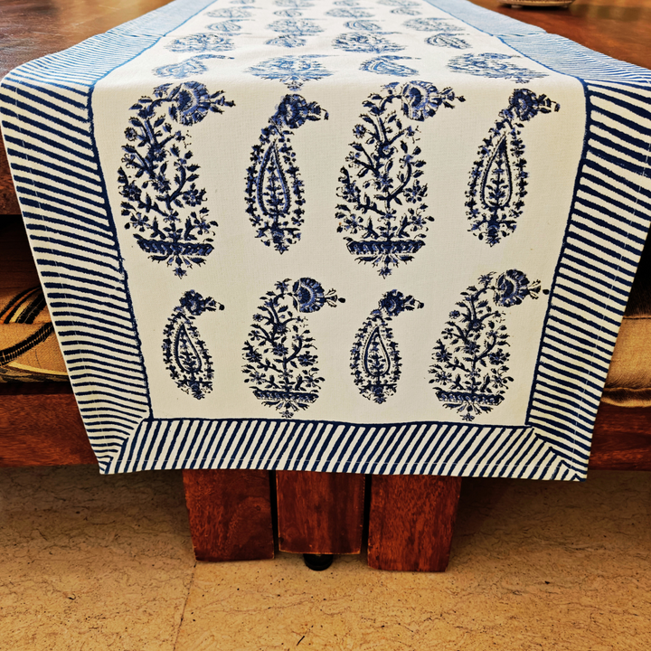 Varya Block Print Table Runner | SHOBITAM
