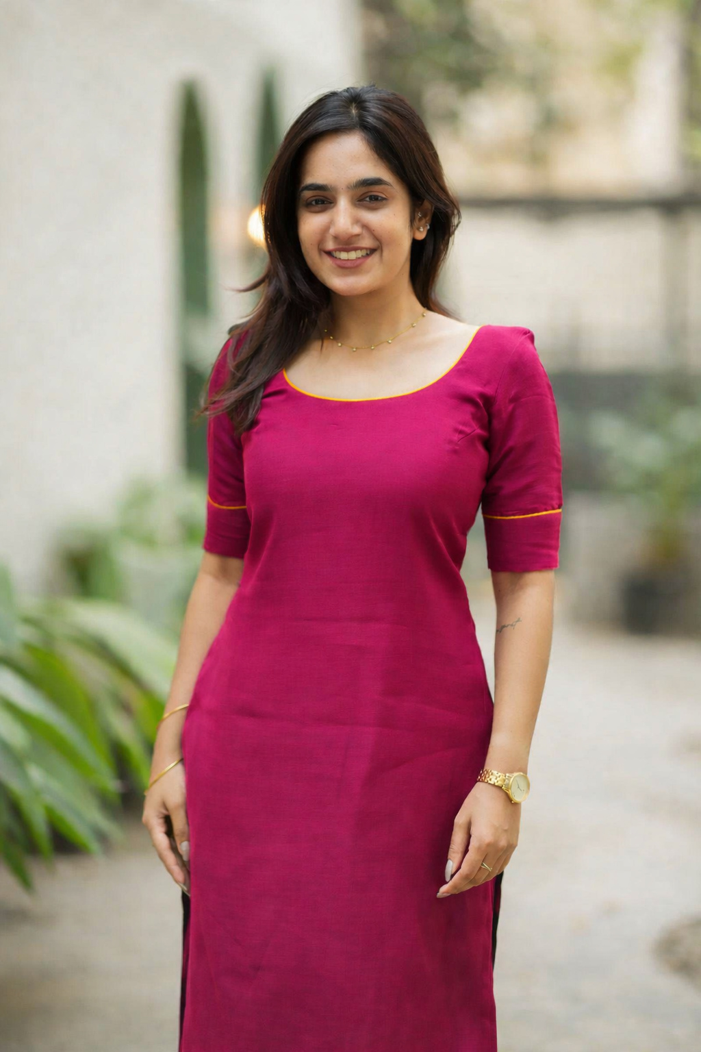 Raha Rose Pink Kurti Set (Set of 2) | SHOBITAM