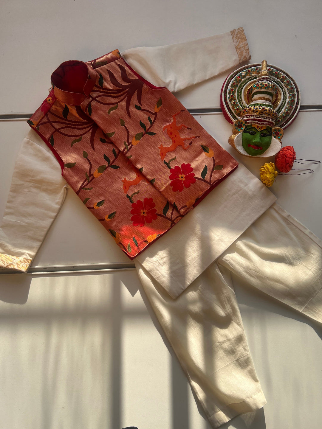Boys Paithani Kurta Set - Onam Edit Express | SHOBITAM