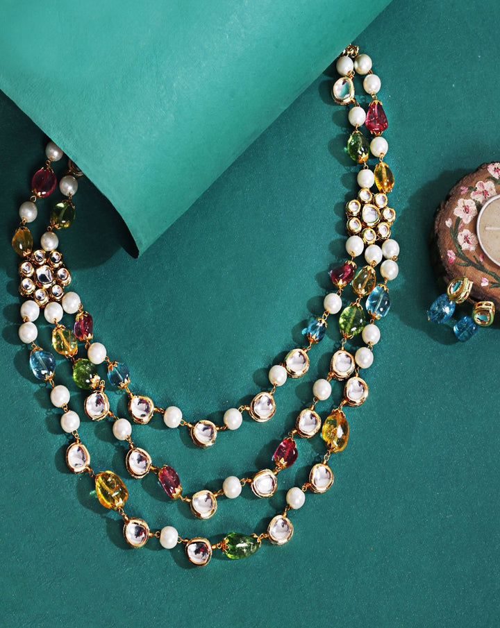 Multicolour Jaipuri Beads Stone Mala | SHOBITAM