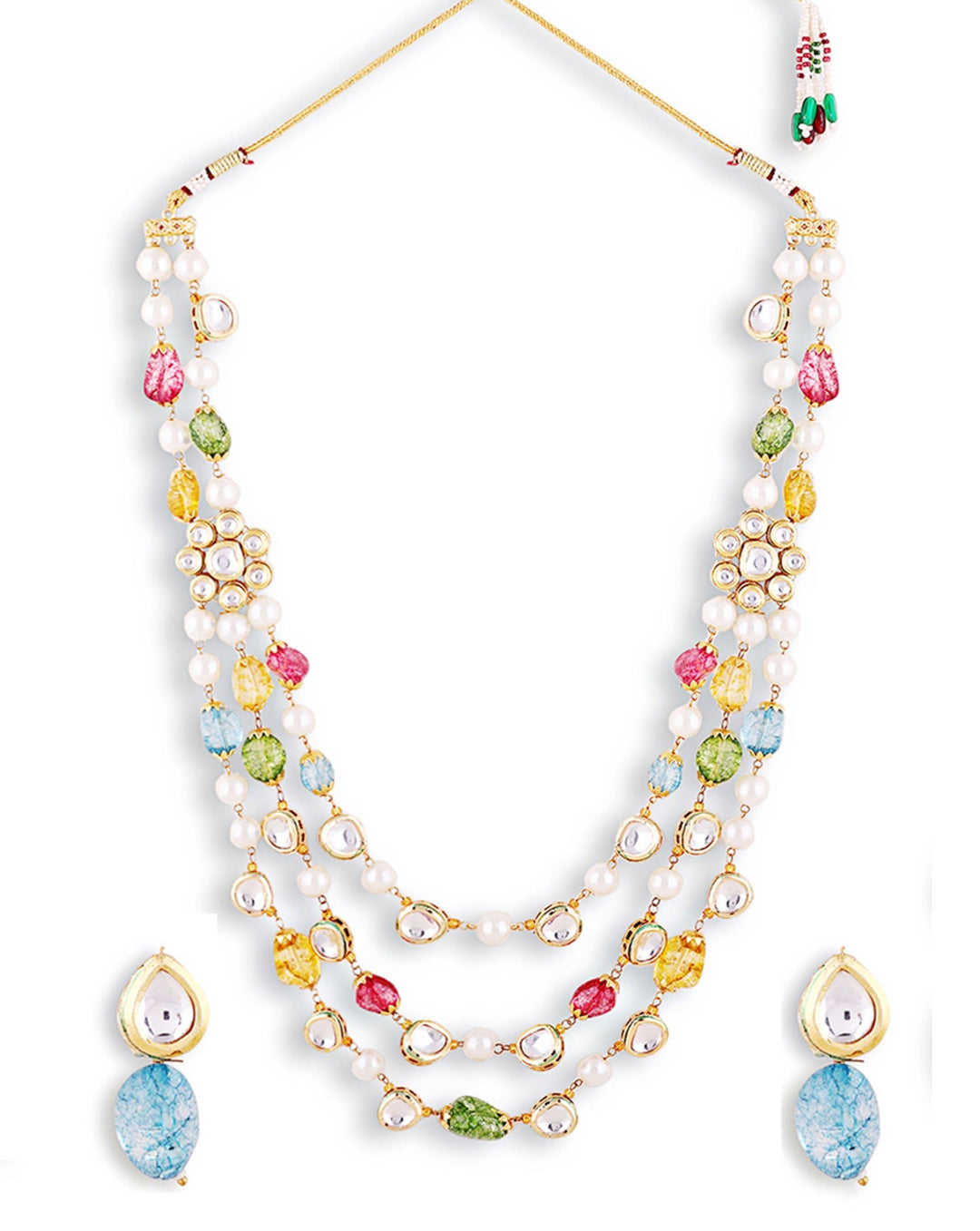 Multicolour Jaipuri Beads Stone Mala | SHOBITAM