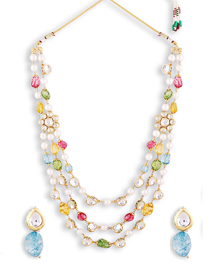 Multicolour Jaipuri Beads Stone Mala | SHOBITAM