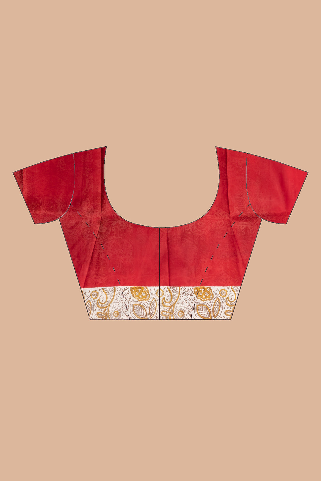 Radiant Red-Orange Ombre Pure printed Silk Saree  | SILK MARK CERTIFIED | SHOBITAM