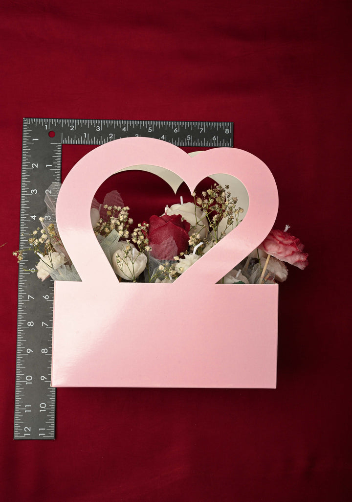 Rose Glow : 16 Candles Roses and Carnation Scented Candles Bouquet | SHOBITAM