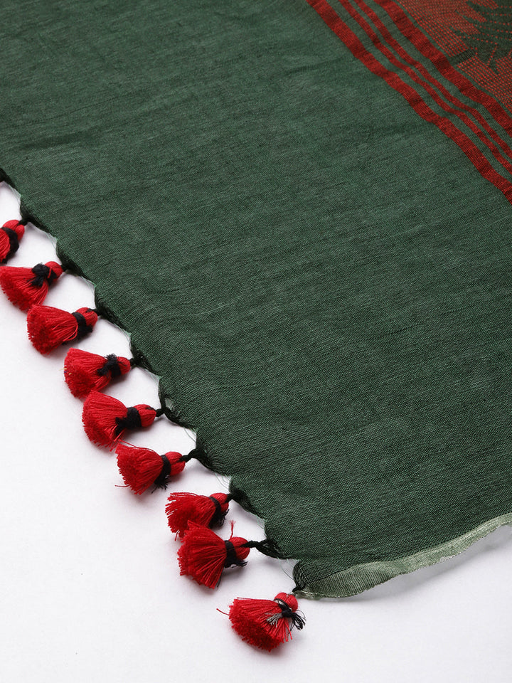 Handloom Jaquard Mul Cotton Dupatta | SHOBITAM