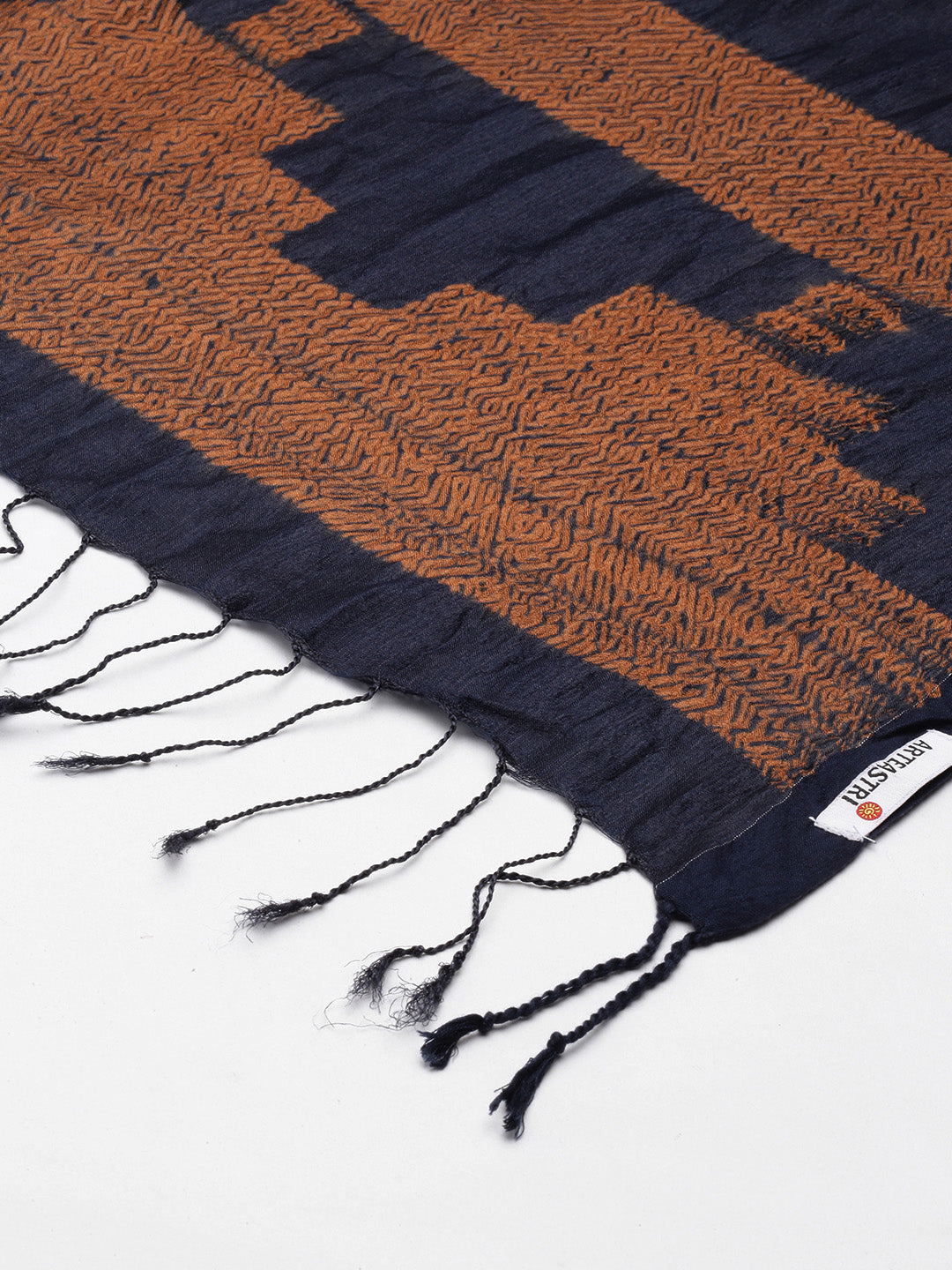 Hand Woven Shibori Silk Dupatta | SHOBITAM