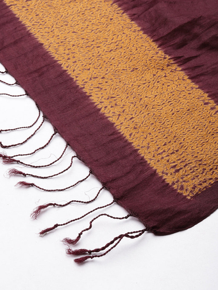 Hand Woven Shibori Silk Dupatta | SHOBITAM