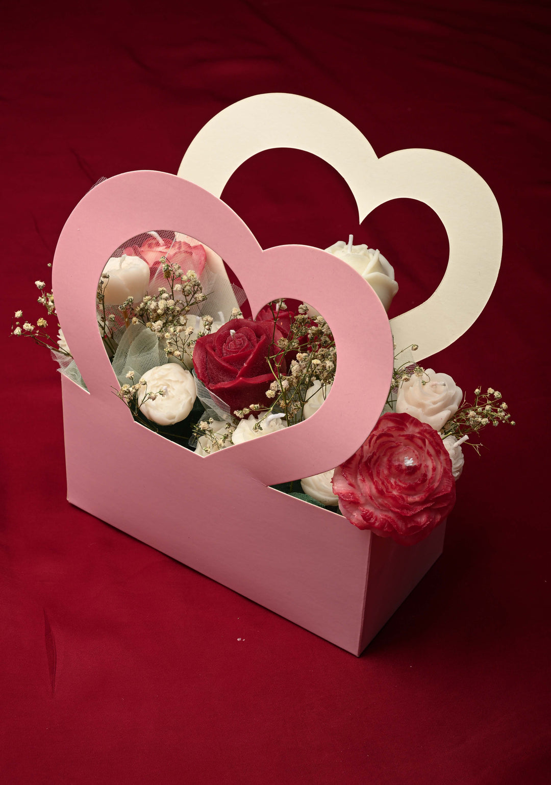 Rose Glow : 16 Candles Roses and Carnation Scented Candles Bouquet | SHOBITAM