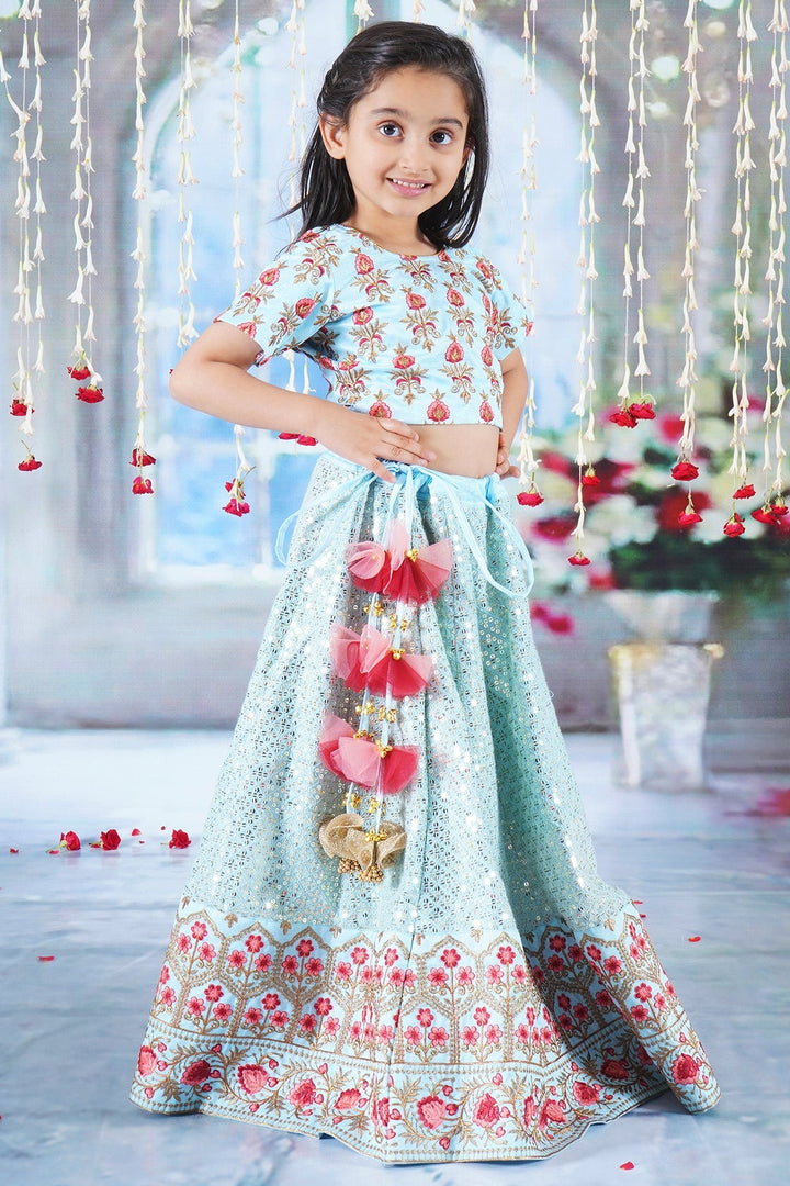 Girls 12 Kali Starry Lehenga Blouse with Dupatta