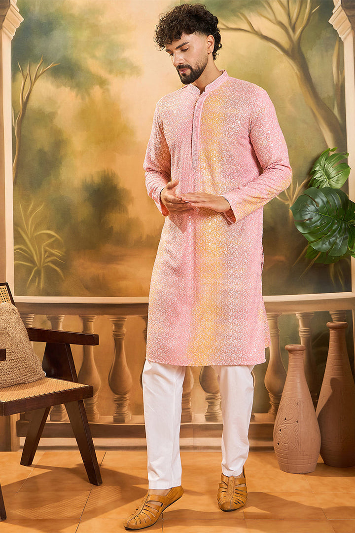 Multi Viscose Rayon Solid Embroidered Straight Kurta | SHOBITAM