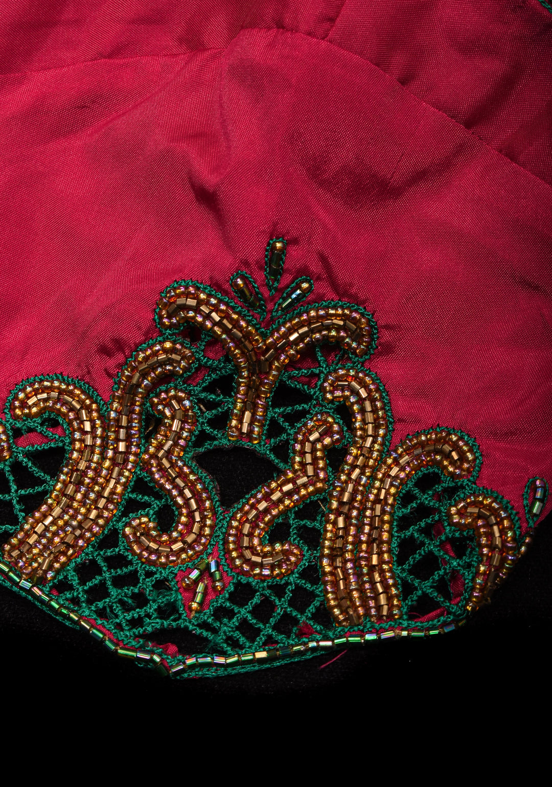 Silk Blouse with hand cutwork on cap sleeves and cutdana detailing, colors customizable
