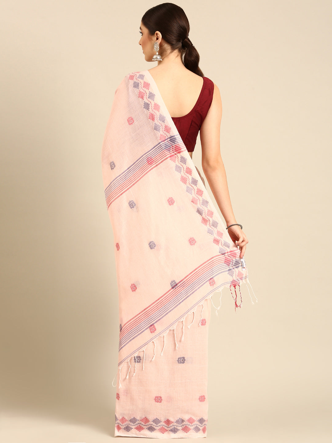 Jamdani Cotton Saree with Blouse piece | SHOBITAM
