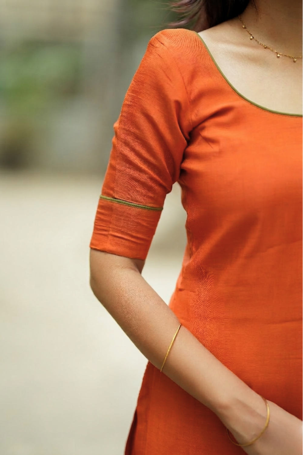 Raha Rust Orange Kurti Set (Set of 2) | SHOBITAM