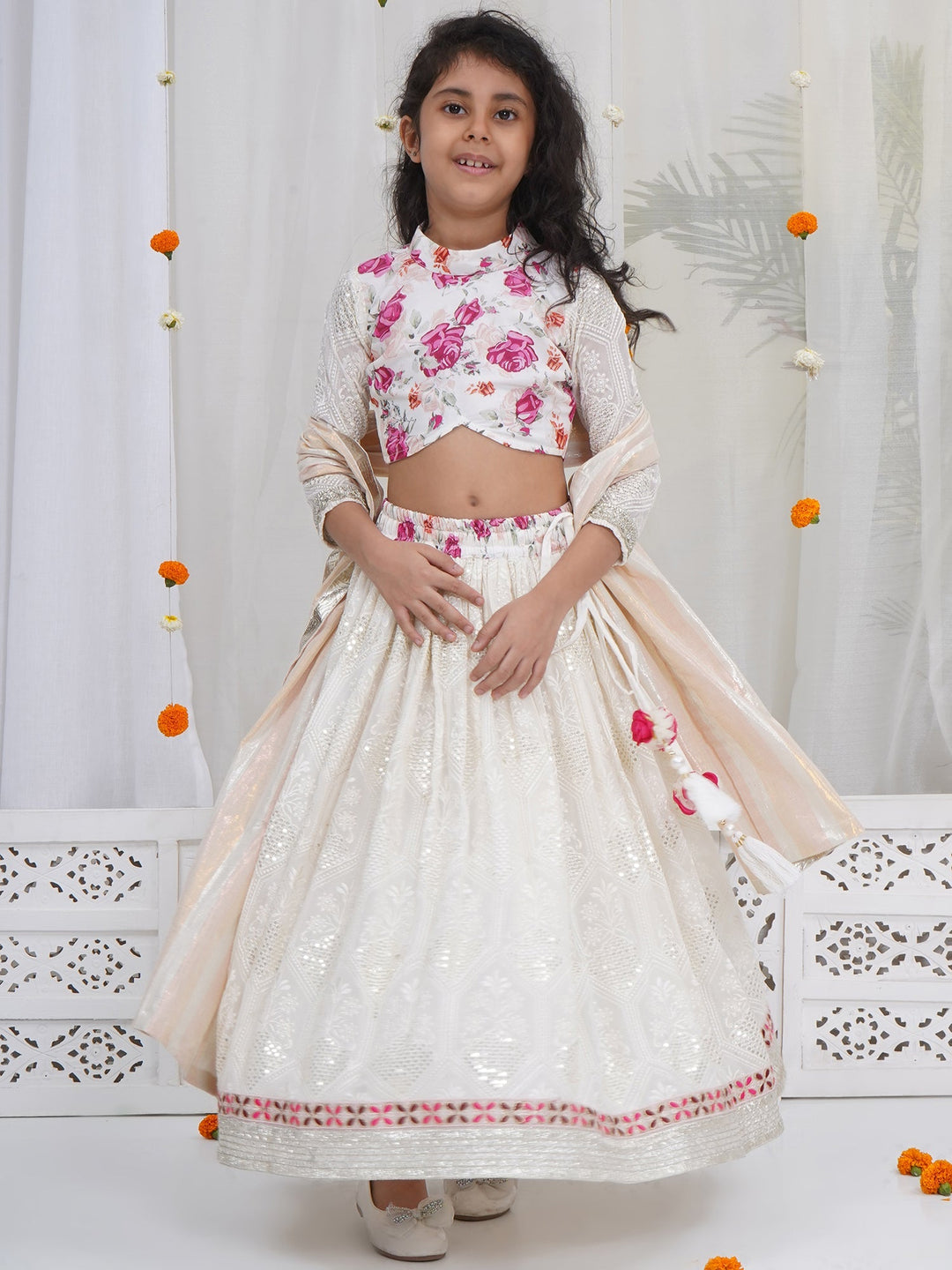 Girls Royal Rose Gulabo Lehenga Set | SHOBITAM