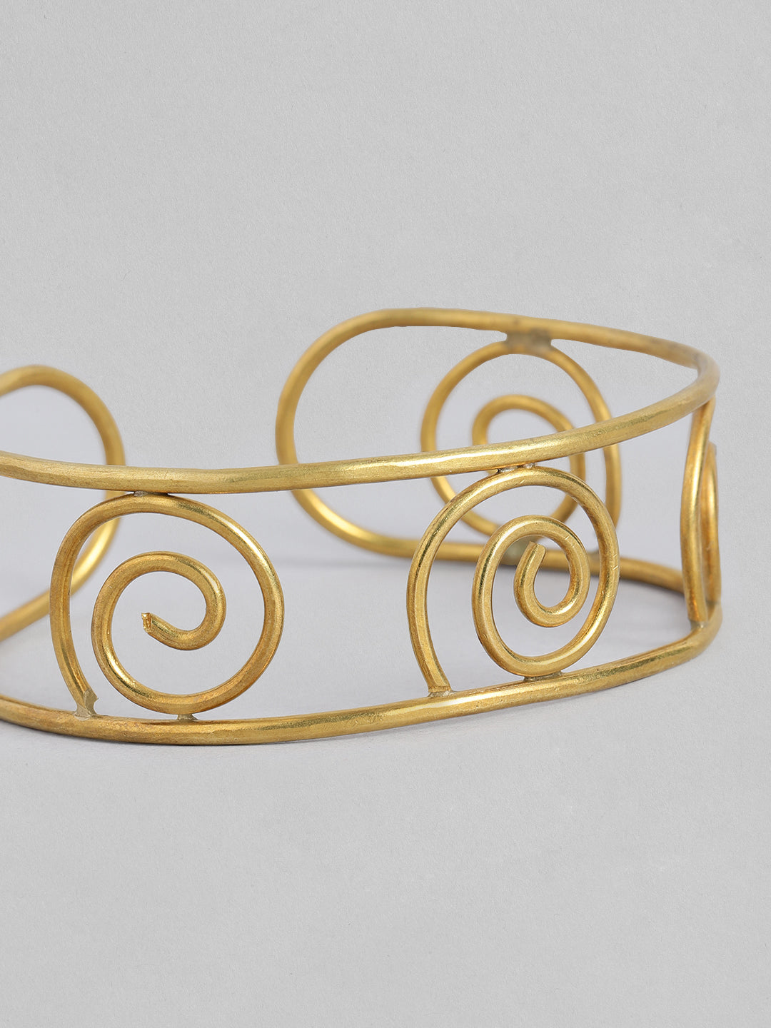 Handmade Brass Swirl Bracelet | SHOBITAM
