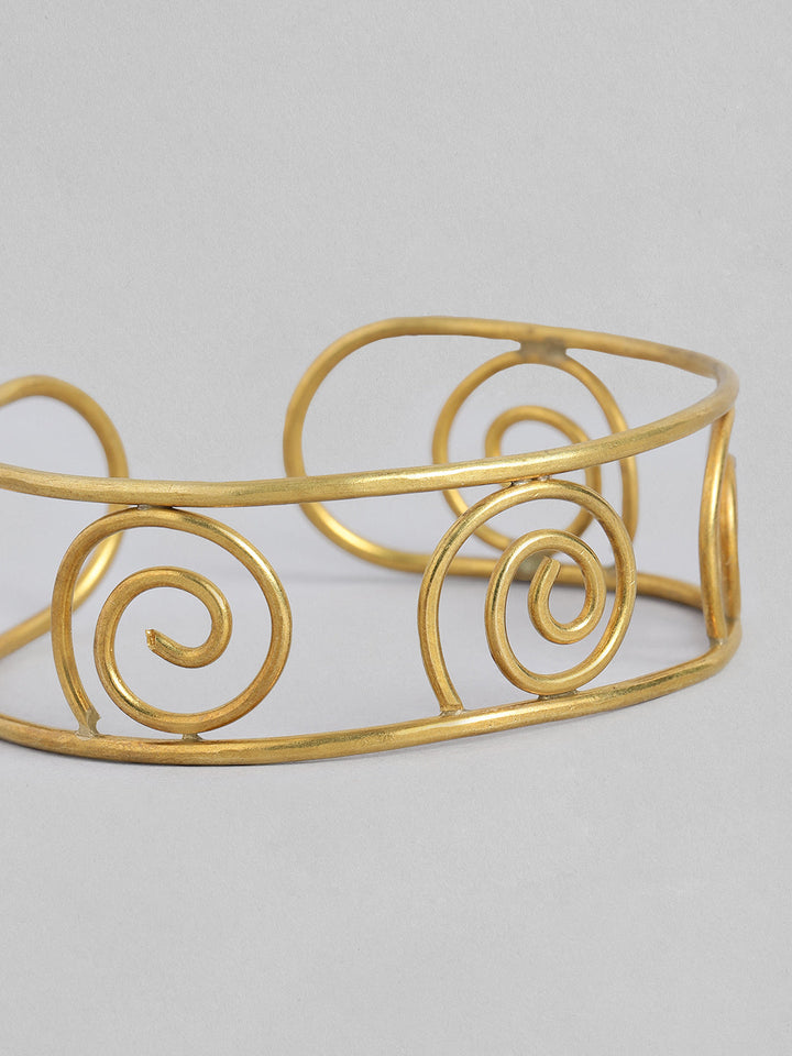 Handmade Brass Swirl Bracelet | SHOBITAM