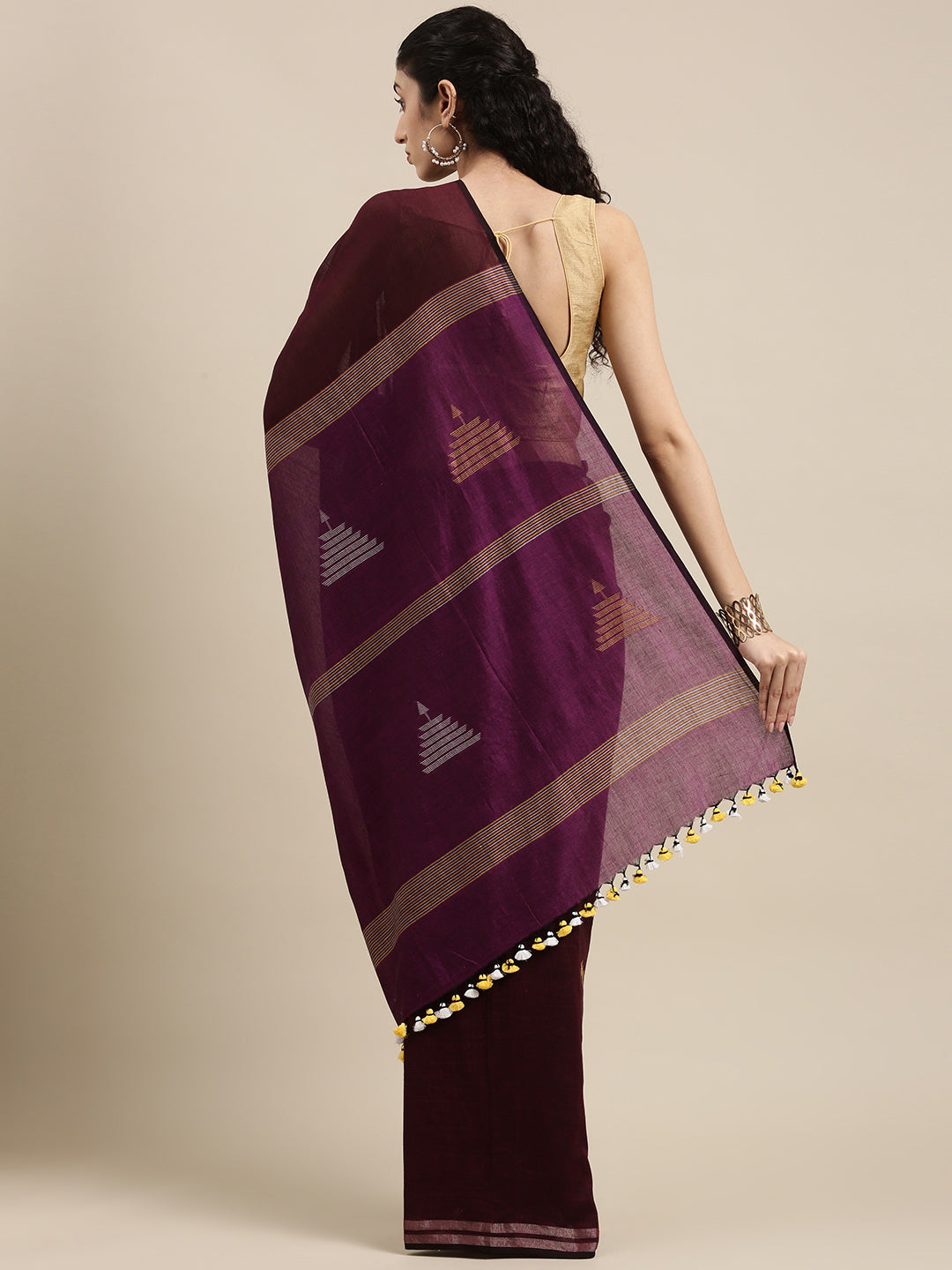 Handloom Jamdani Cotton Saree | SHOBITAM