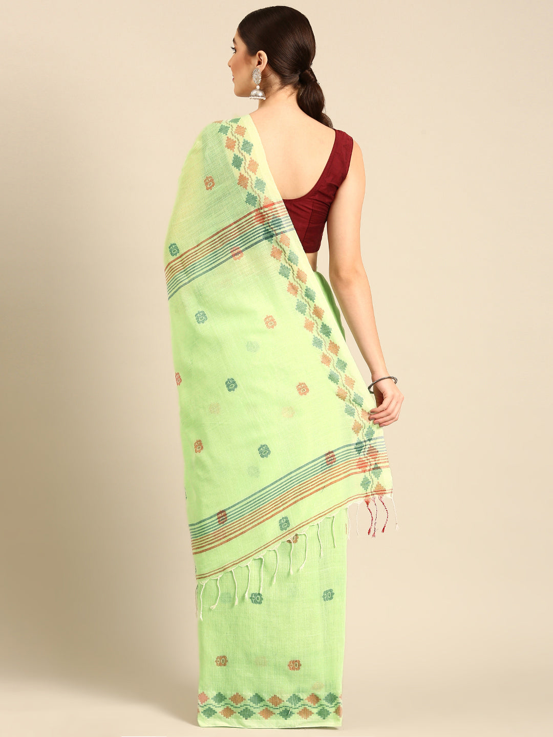 Jamdani Cotton Saree with Blouse piece | SHOBITAM