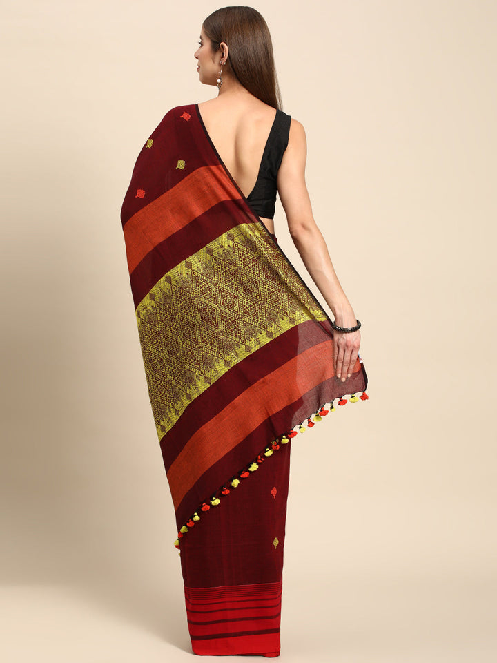 Hand woven Assamese Cotton Saree | SHOBITAM