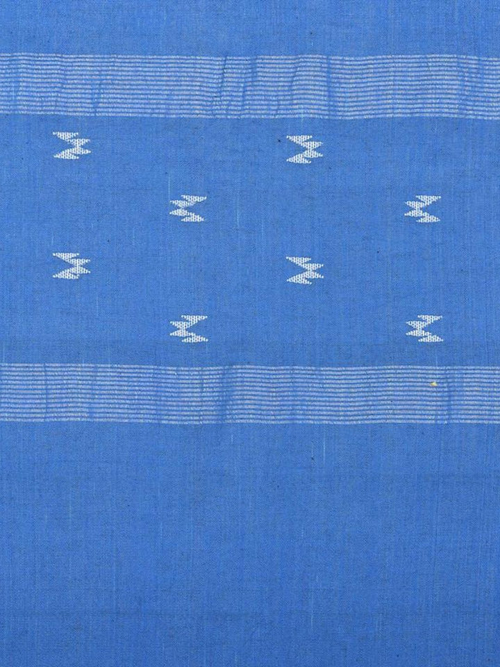 Azure Blue Jamdani Cotton Curtain- Single Panel | SHOBITAM