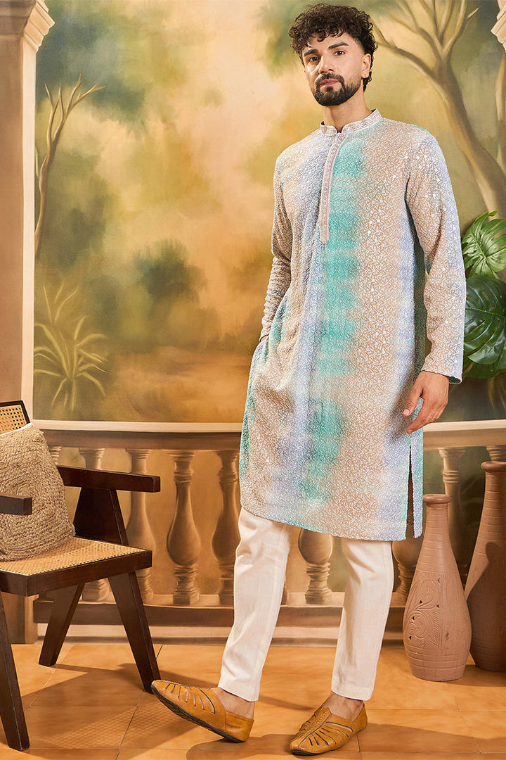 Multi Viscose Rayon Solid Embroidered Straight Kurta | SHOBITAM