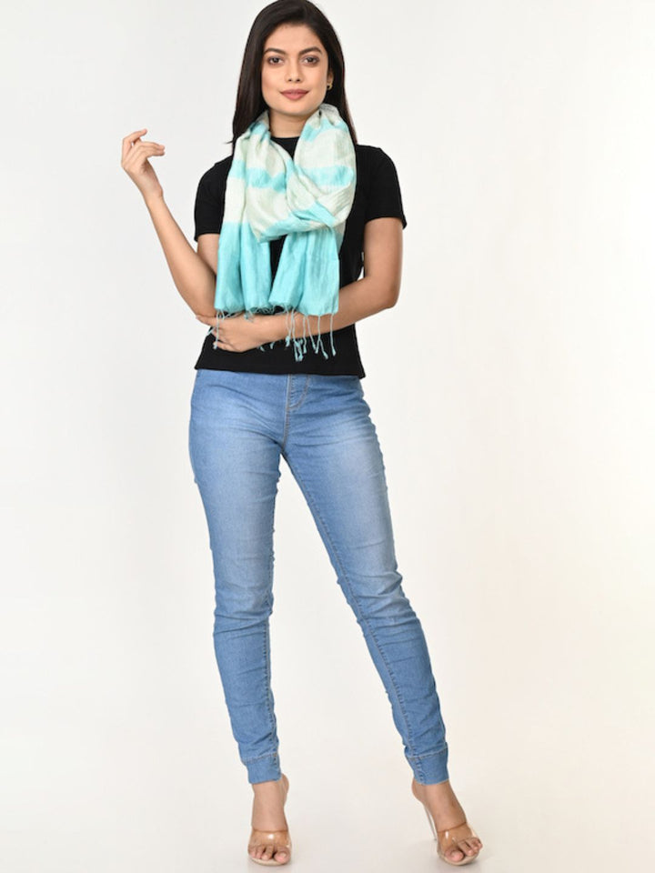 Hand woven Shibori Silk Stole | SHOBITAM