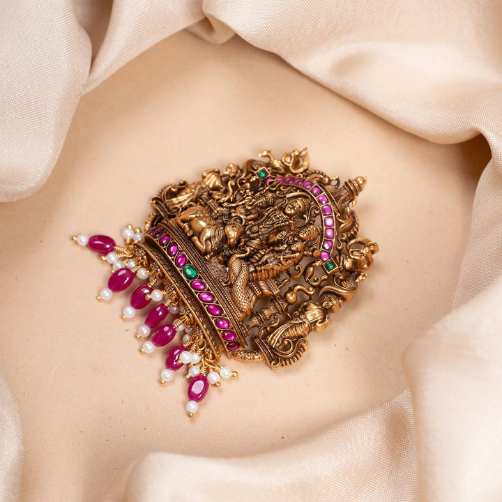 Pure 92.5 Silver, Gold Plated Neelkanth Vibes Pendant