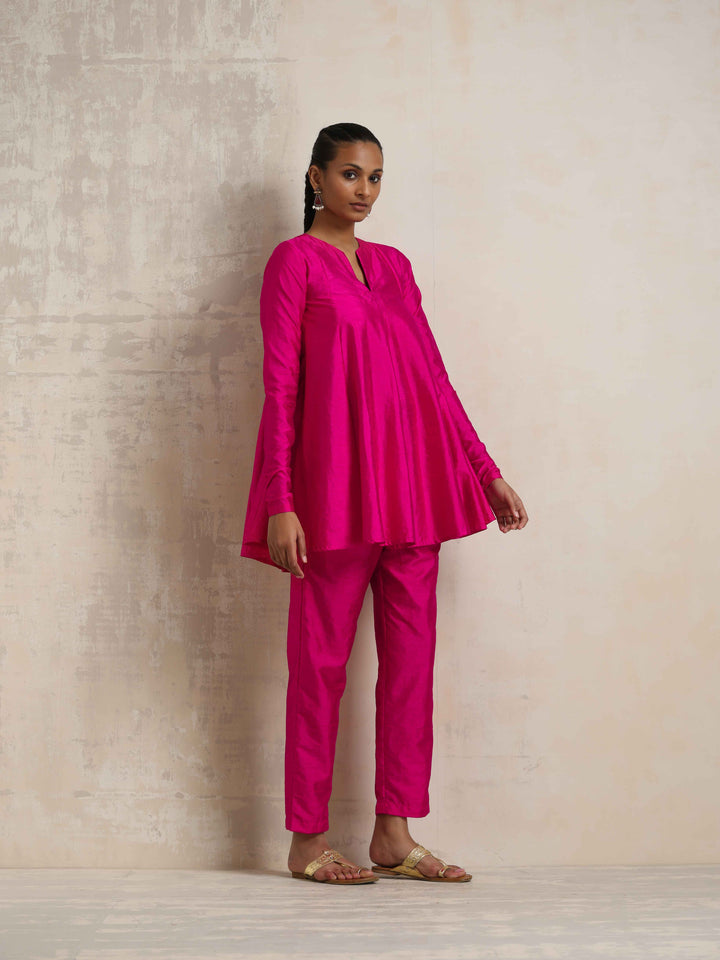 Pink Silk Co-ord Set | SHOBITAM
