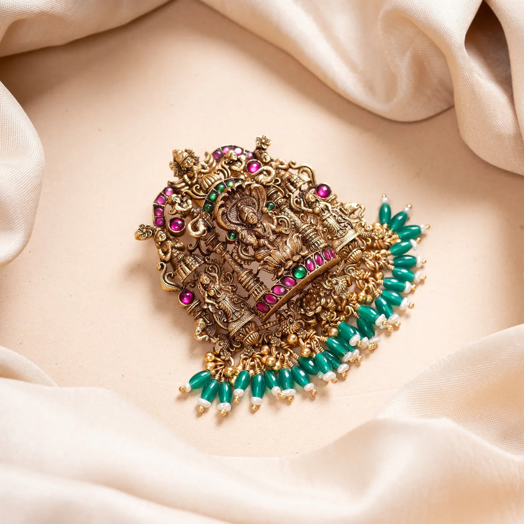 Pure 92.5 Silver, Gold Plated Nagadevi Grace Pendant