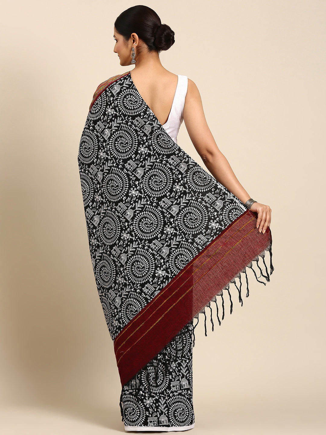 Handloom Khesh Print Pure Cotton saree | SHOBITAM