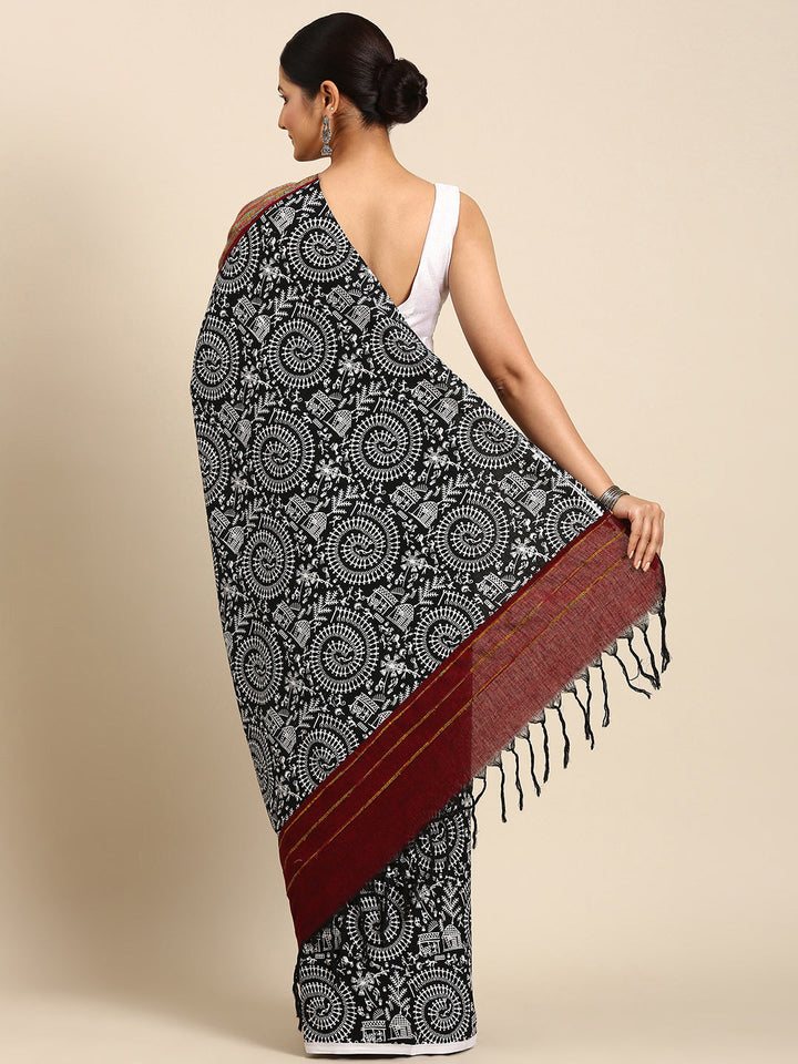 Handloom Khesh Print Pure Cotton saree | SHOBITAM
