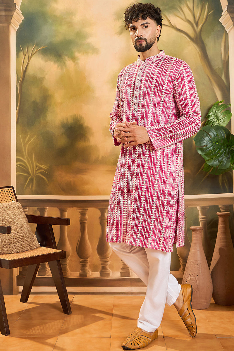 Red Viscose Rayon Shibori Embroidered Straight Kurta | SHOBITAM