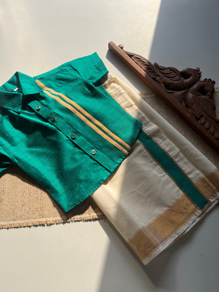 Boys Dhoti and Shirt - Onam Edit Express | SHOBITAM